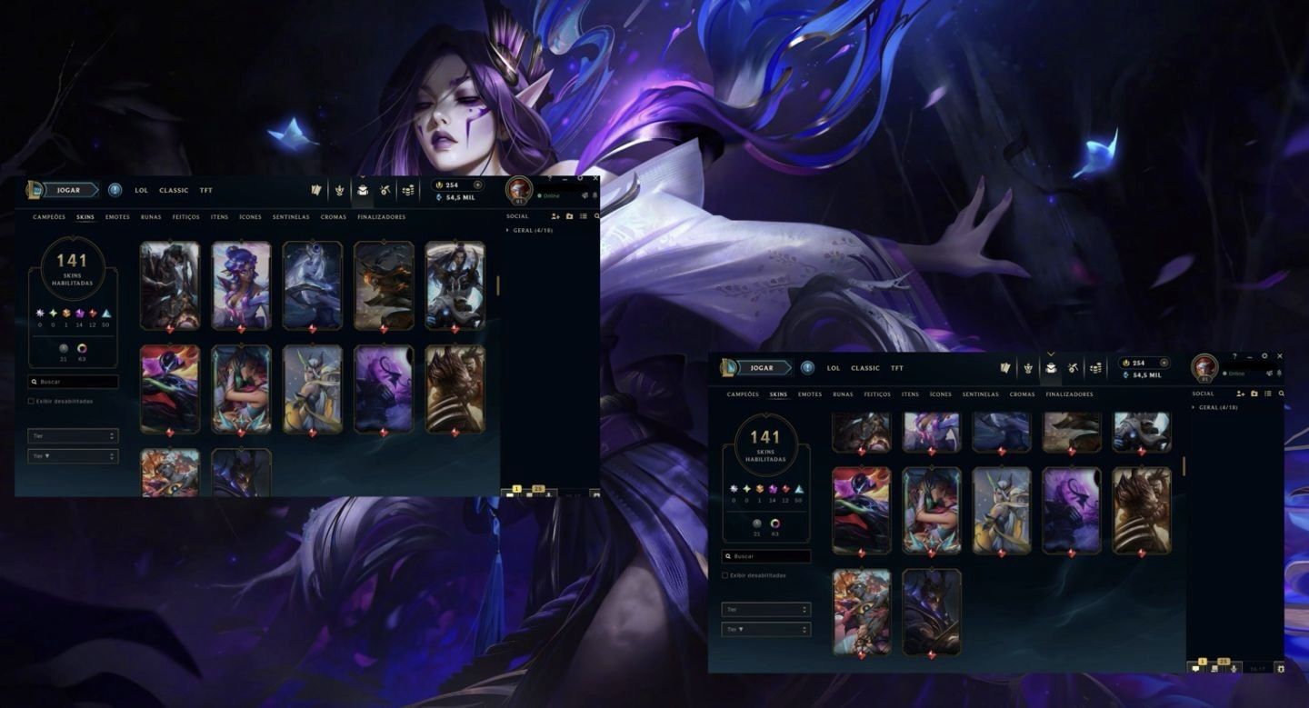 Conta handlevel com Project Command Line Yi e 12 passes ativo + skins mítica