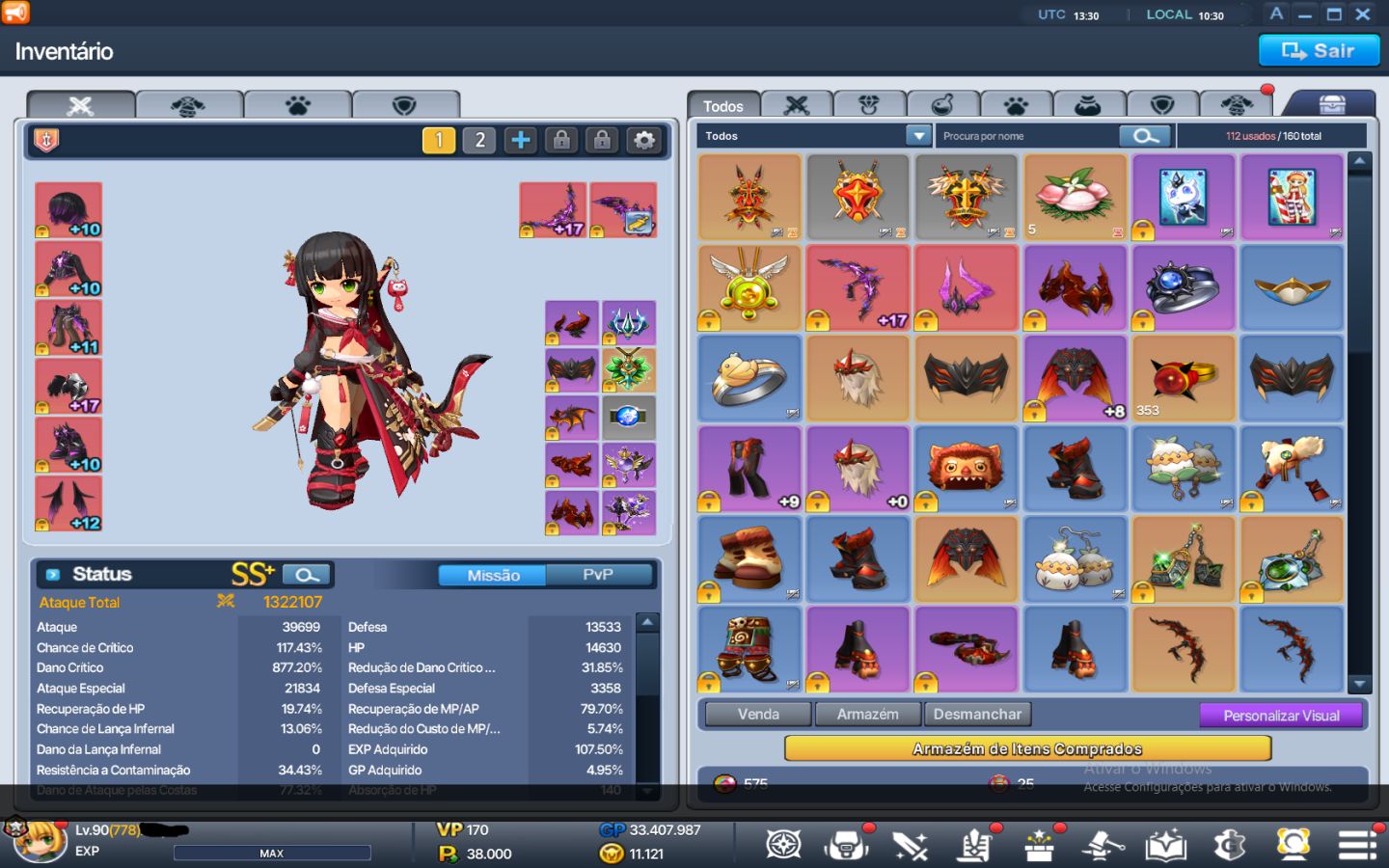 Conta CLV 778 | Zero 8,1KK | 21 personagens 1KK+ 4 800k+ | Maioria com SR
