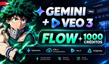 1 Mês Gemini 3.5 Pro + Veo3 + Flow + 5Tb de Armazenamento (Conta Só Sua)