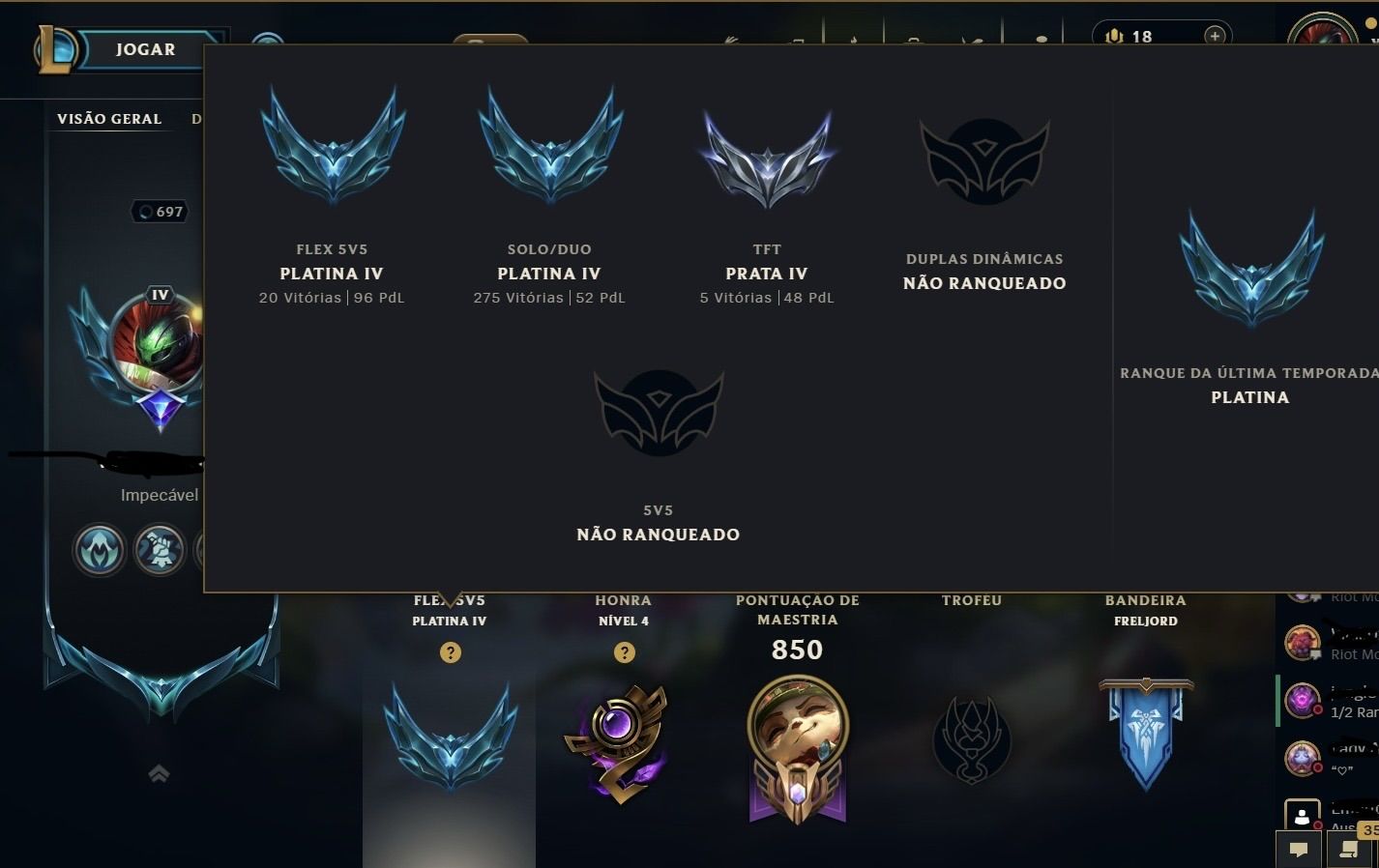 [ LOL ]PL4 100% SEGURA/ PODE ALTERAR E-MAIL E SENHA / +200SKINS / TODOS CAMPEÕES