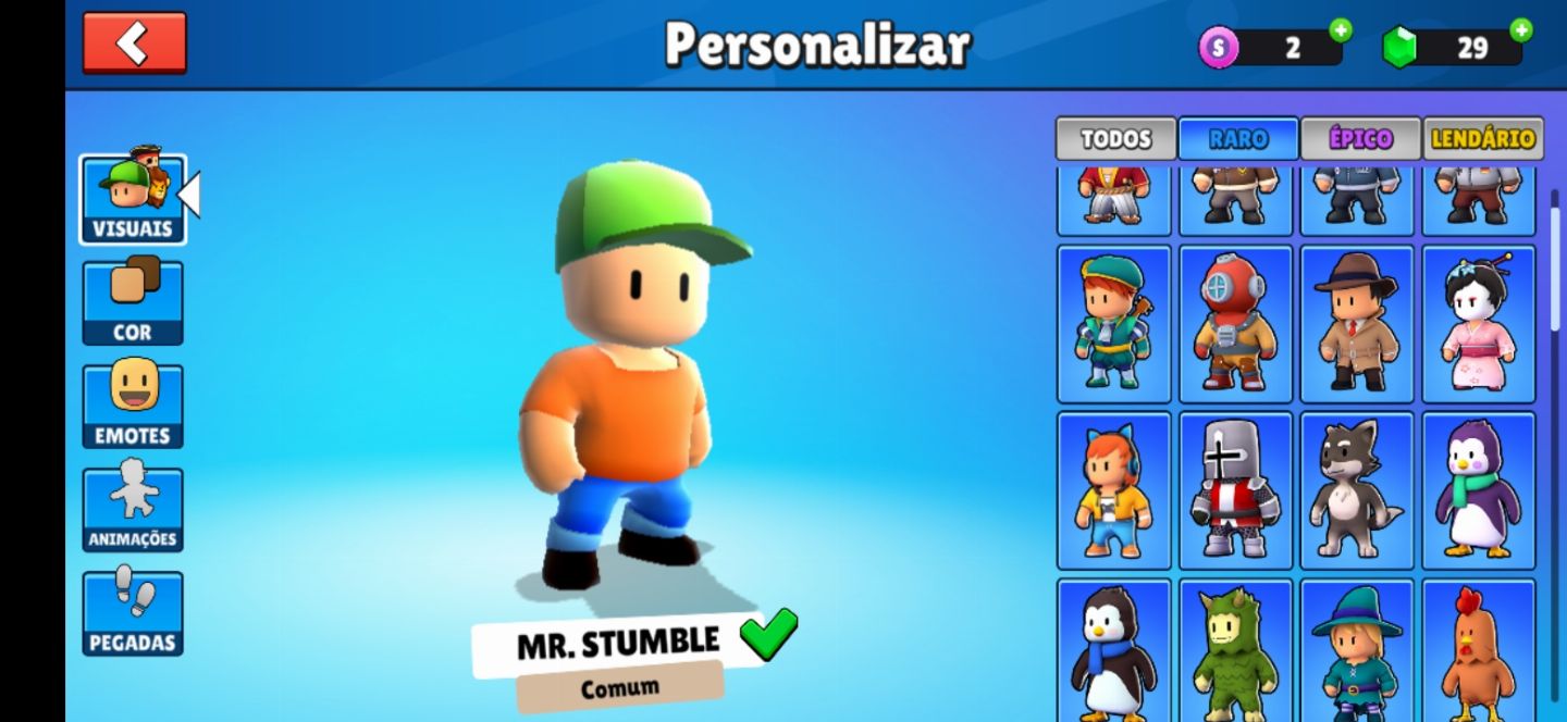 Conta de stumble guys