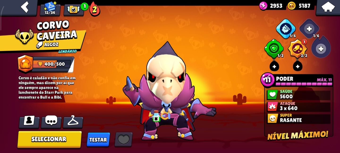 Conta Brawl Stars 8.000 Troféus + 47 Personagens e Muito Mais!