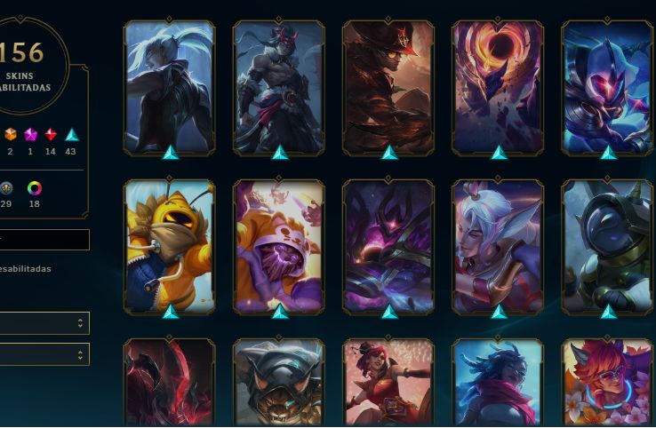 Conta gold / mmr bom / full acesso 150 skins +