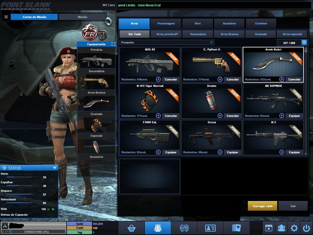 CONTA POINT BLANK varios itens