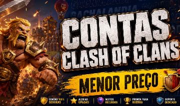 Conta de Clash of clans cv 9 e 700 gemas na promoção