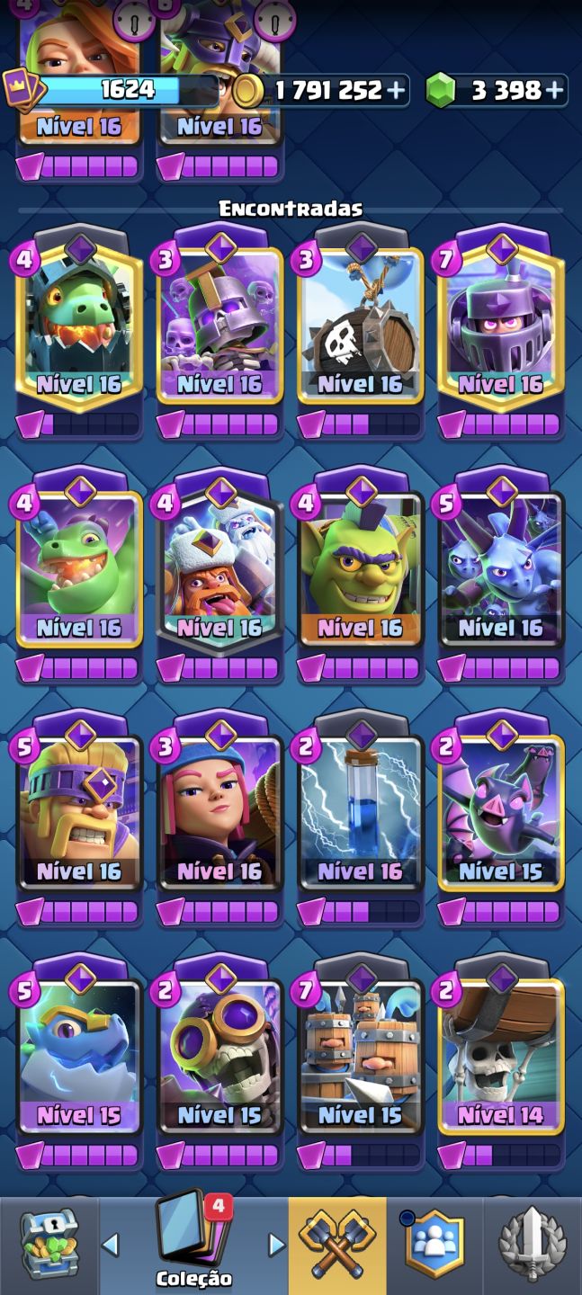 Conta com vrs deck nível máximo para o competitivo, 9 anos de conta .