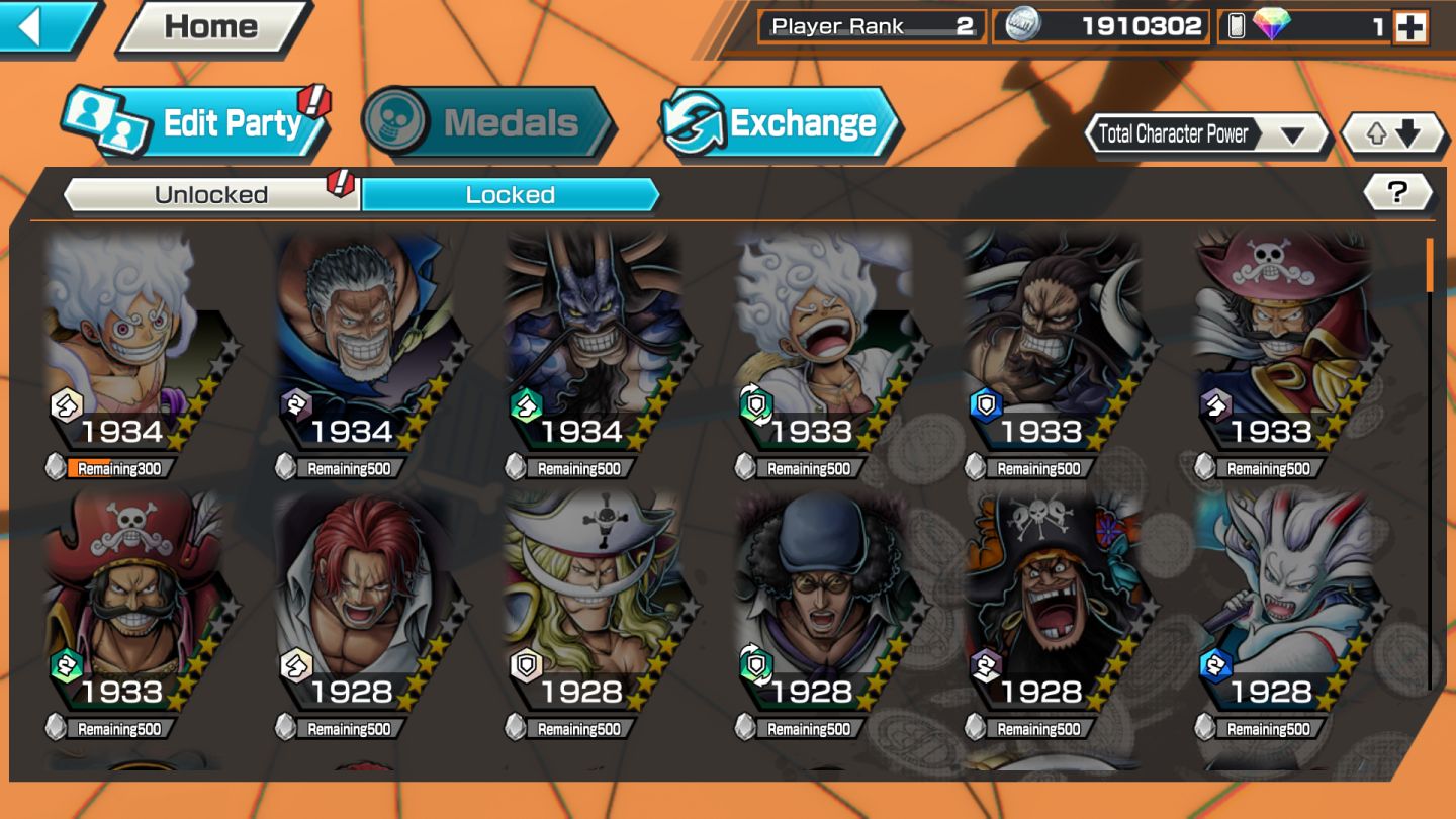 Conta com 2 EX + 750 frags dourados