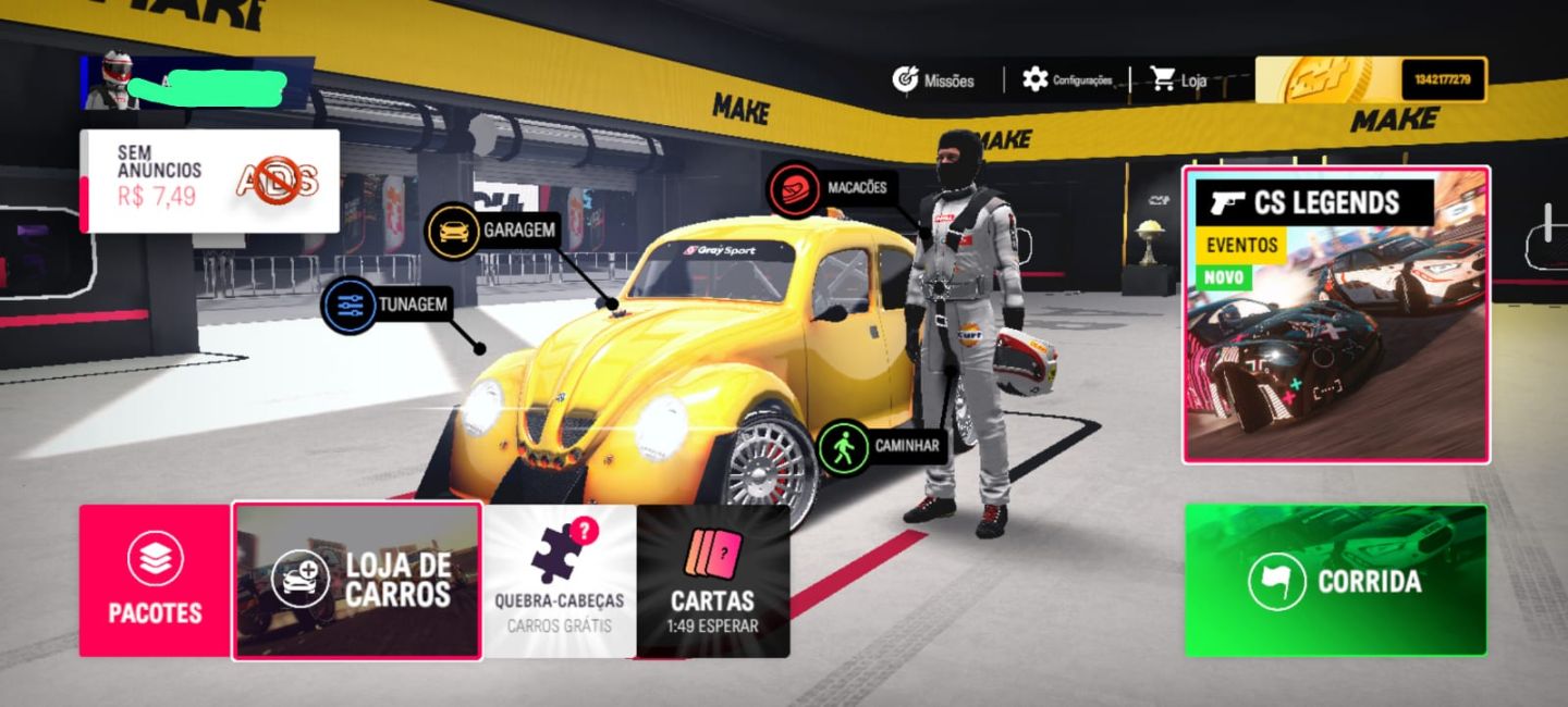 Conta Rally Horizon Com Muito Dinheiro
