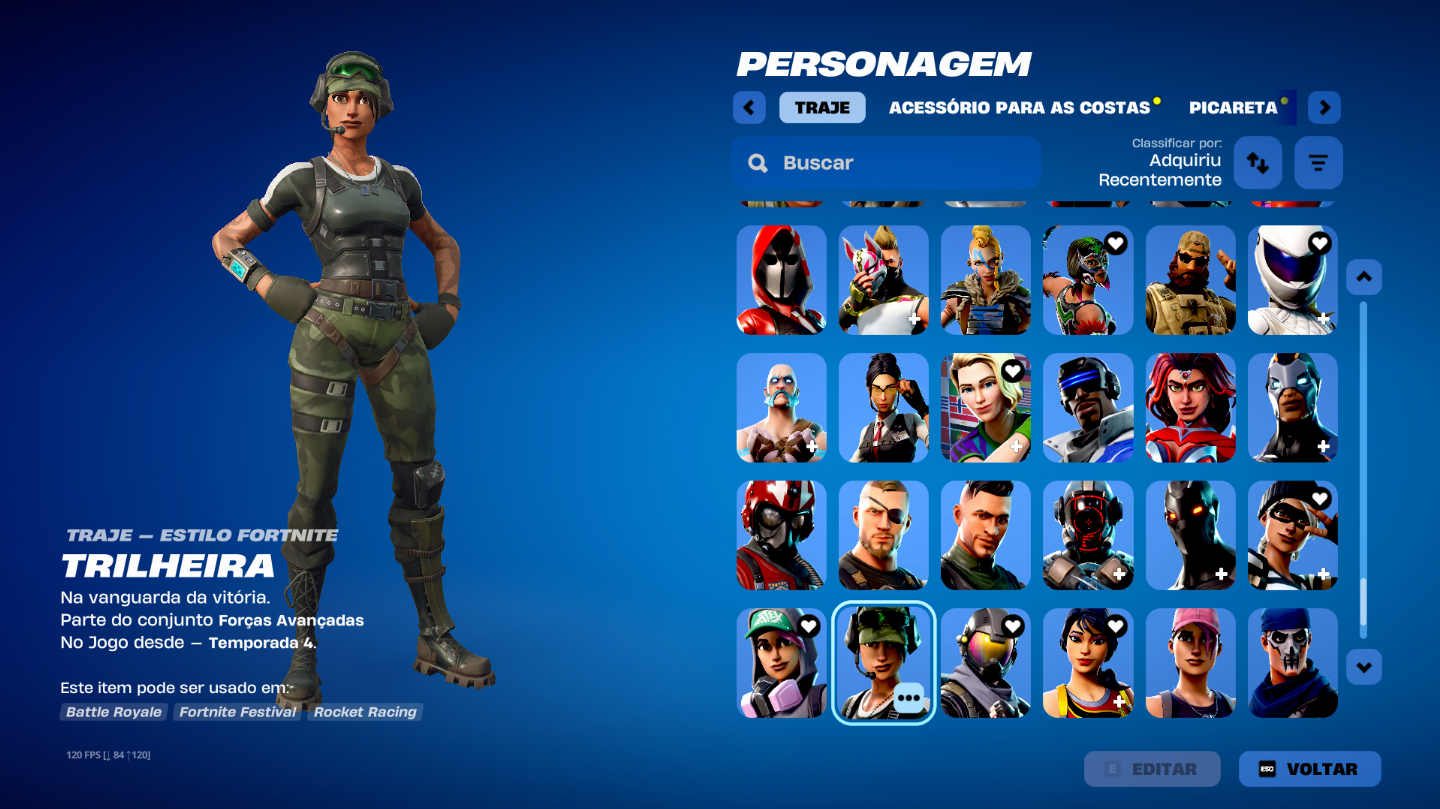 Conta muito rara ikonic travis e outros bundles tem doll em campeonatos oficiais