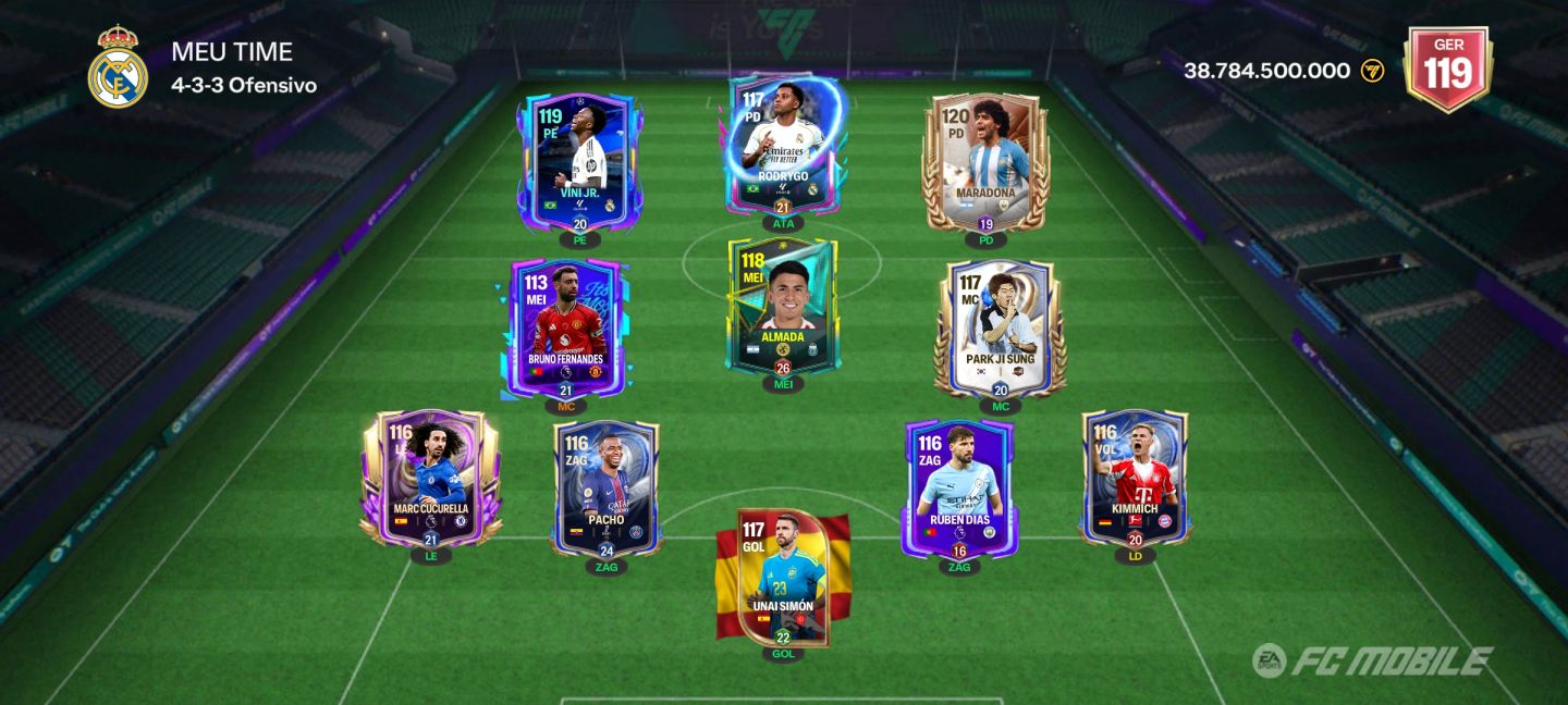 Conta Fc Mobile 119 Maradona 120
