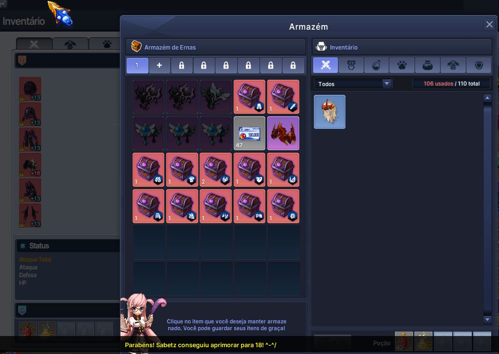 Conta Grand Chase Classic 4 Personagens | 1KK+ LEVEL 283