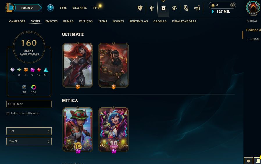 CONTA MESTRE - FULL ACESSO E ÚNICO DONO 70% DE WINRATE TROCA NICK DISPONIVEL