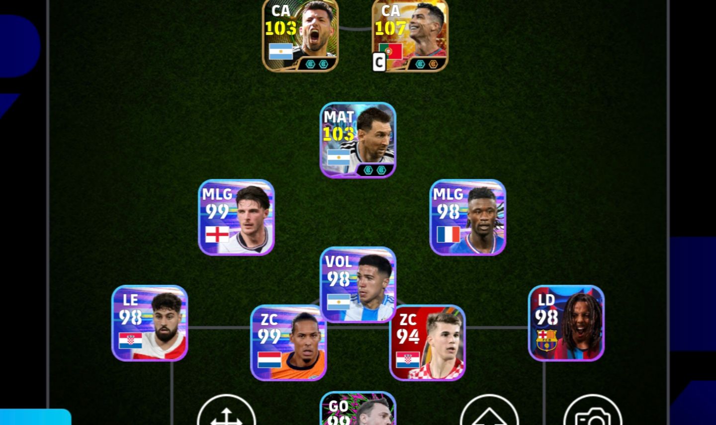 Contas de efootball iniciantes, cr7, mbappe