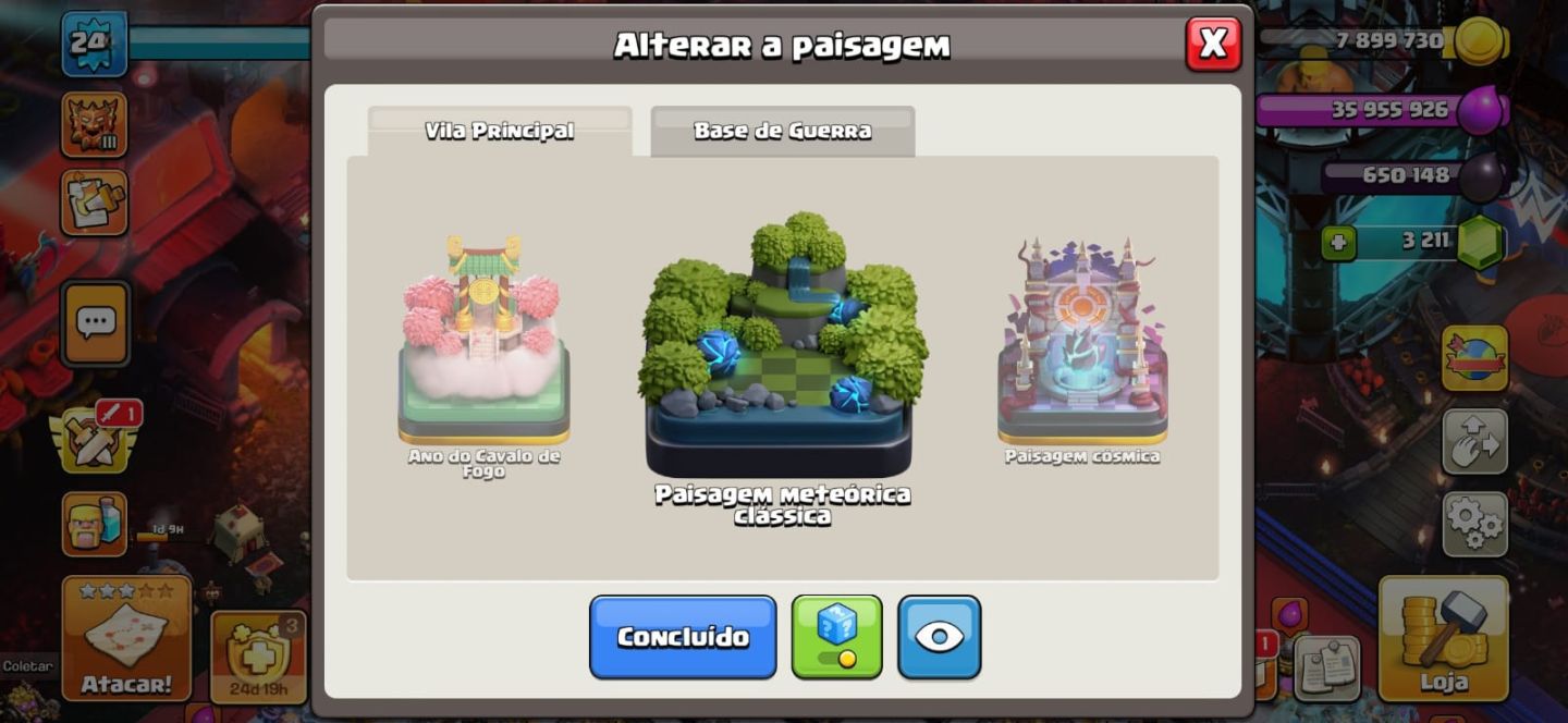 CV18 FULL RARO SKINS E PAISAGEM EXCLUSIVAS