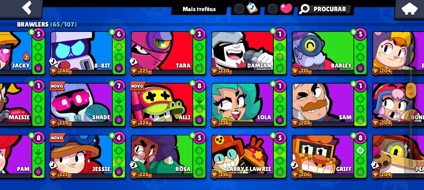 CONTA DE BRAWL STARS COM 20 K DE TROFEUS E MAIS DE 60 BRAWLERS