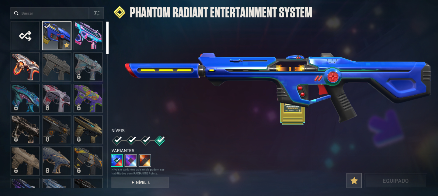 CONTA VALORANT COM 5 SKINS DE VANDAL(KURONAMI) - 1 PHANTOM - 1 SHERIFF - 1 FACA