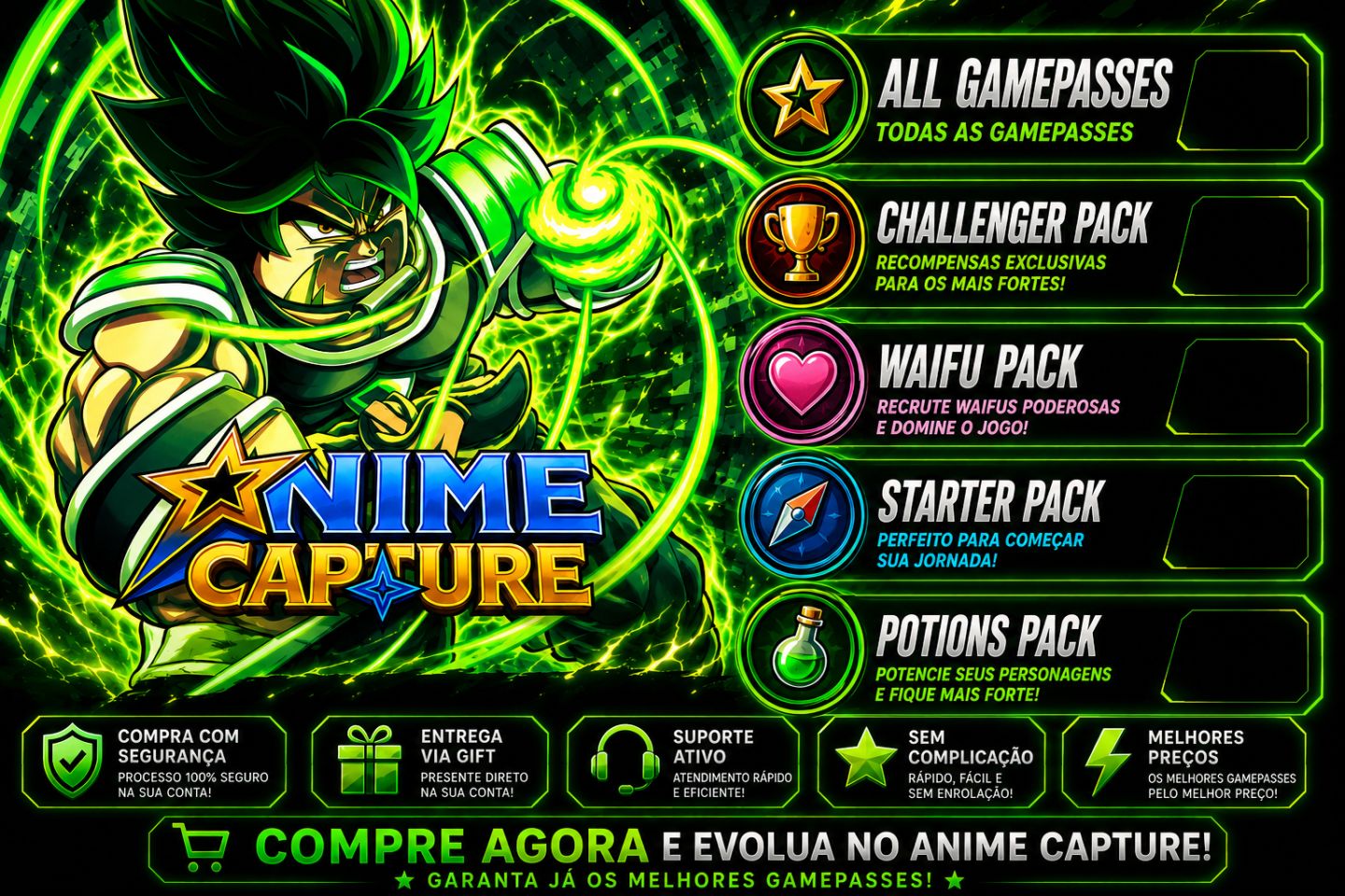 (MAIS BARATAS DO MERCADO) ANIME CAPTURE