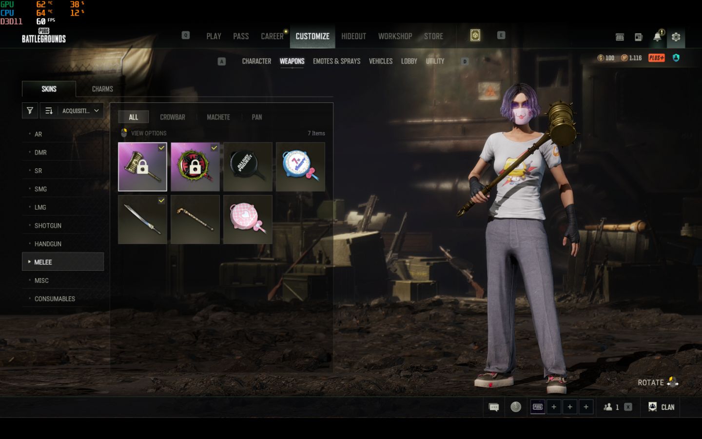 (CONTA PUBG ) BERYL DRAGÃO + CROMMA + AUG NEON + MINI14 NATAL