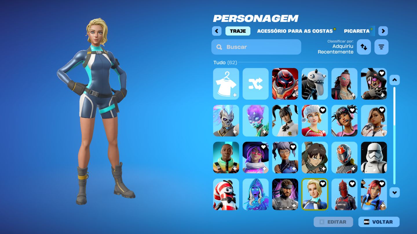 Conta Fortnite - 62 Skins | Pode Alterar E-mail e Senha, Conta negociável