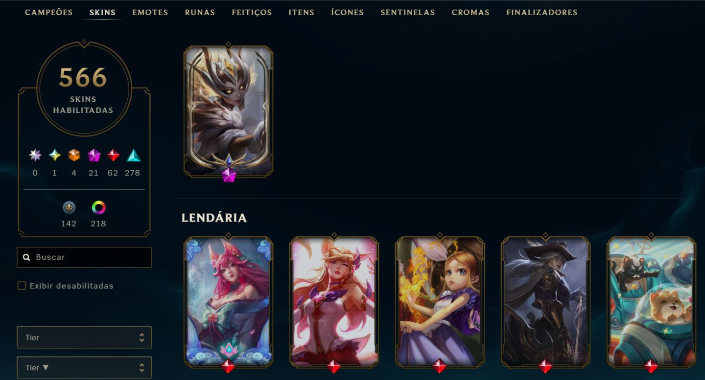 Conta de LoL, Platina IV Flex