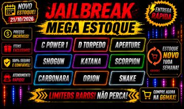 (Novo Estoque 21/10) -10% OFF +20 Carros Hypers e Acessórios Jailbreak