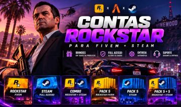 CONTAS ROCKSTAR PARA FIVEM ROLEPLAY + STEAM | FULL ACESSO | BRINDE | PROMOÇÃO