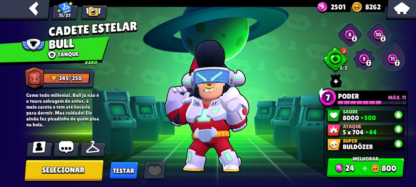 Brawl Stars 12.135 Troféus | Shelly Princesa + Ash Ninja Original + Skins Raras
