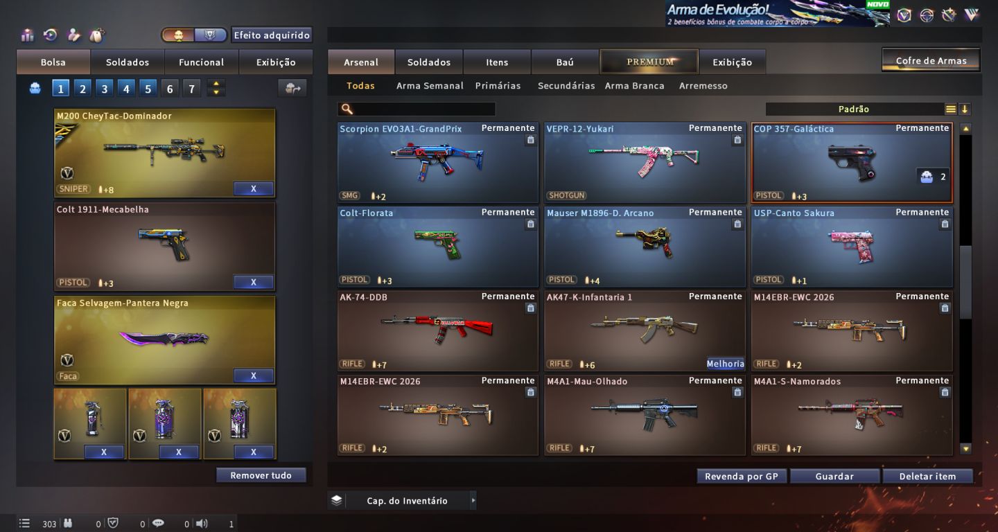 Conta crossfire, vip e variantes de vip