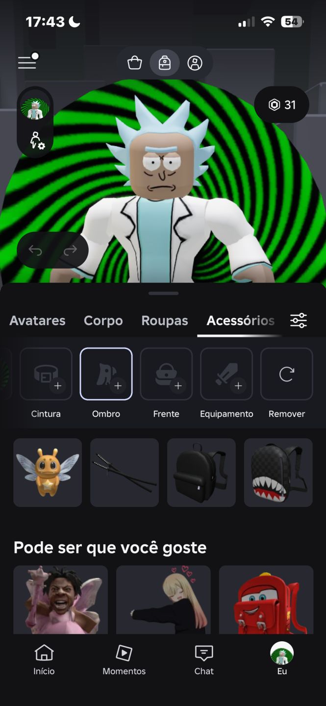 Conta Roblox (Roupas e acessórios) promoção!!