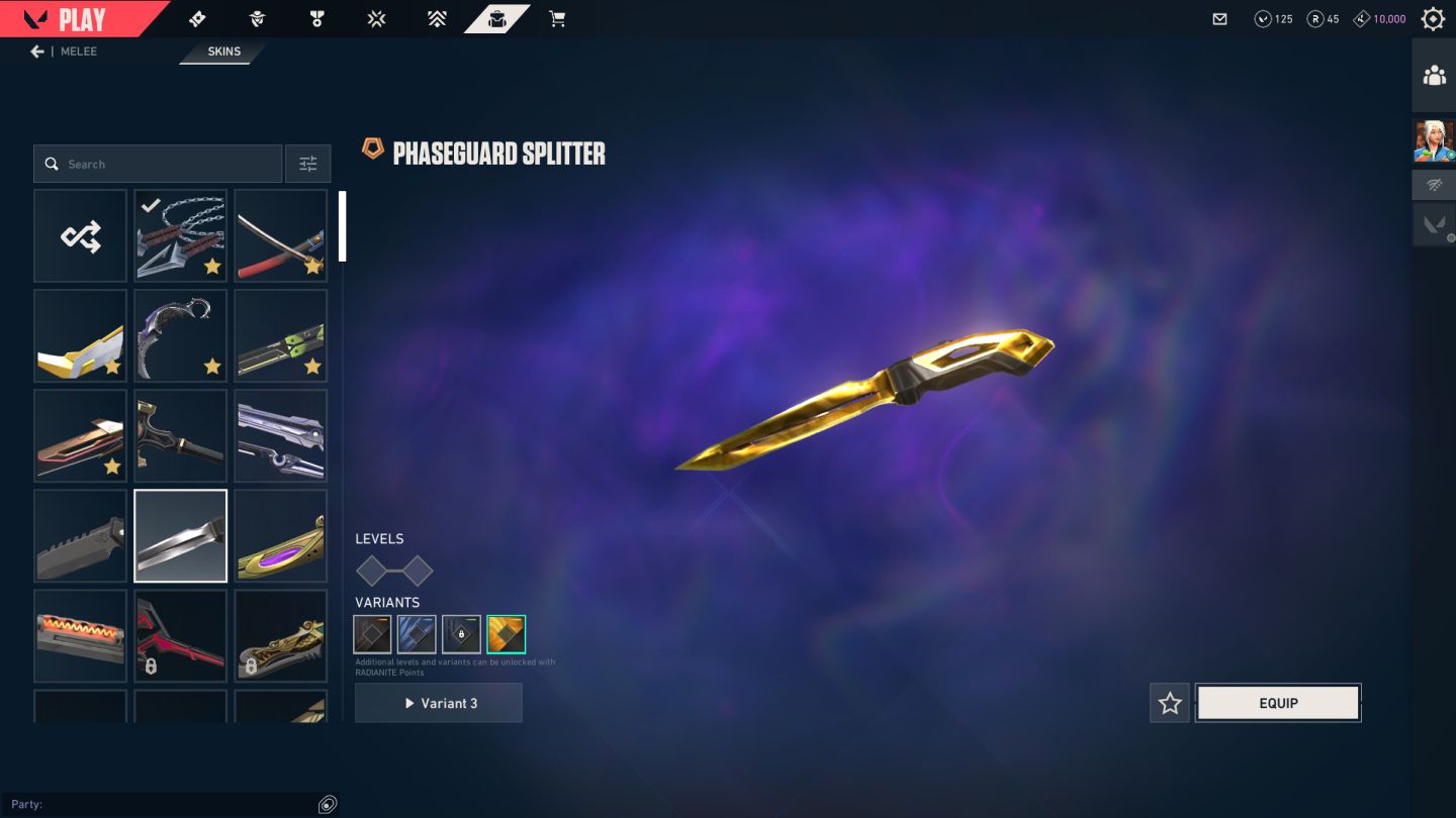 Conta Valorant Faca Karambit saqueadora, sublime, katana oni, kuronami etc