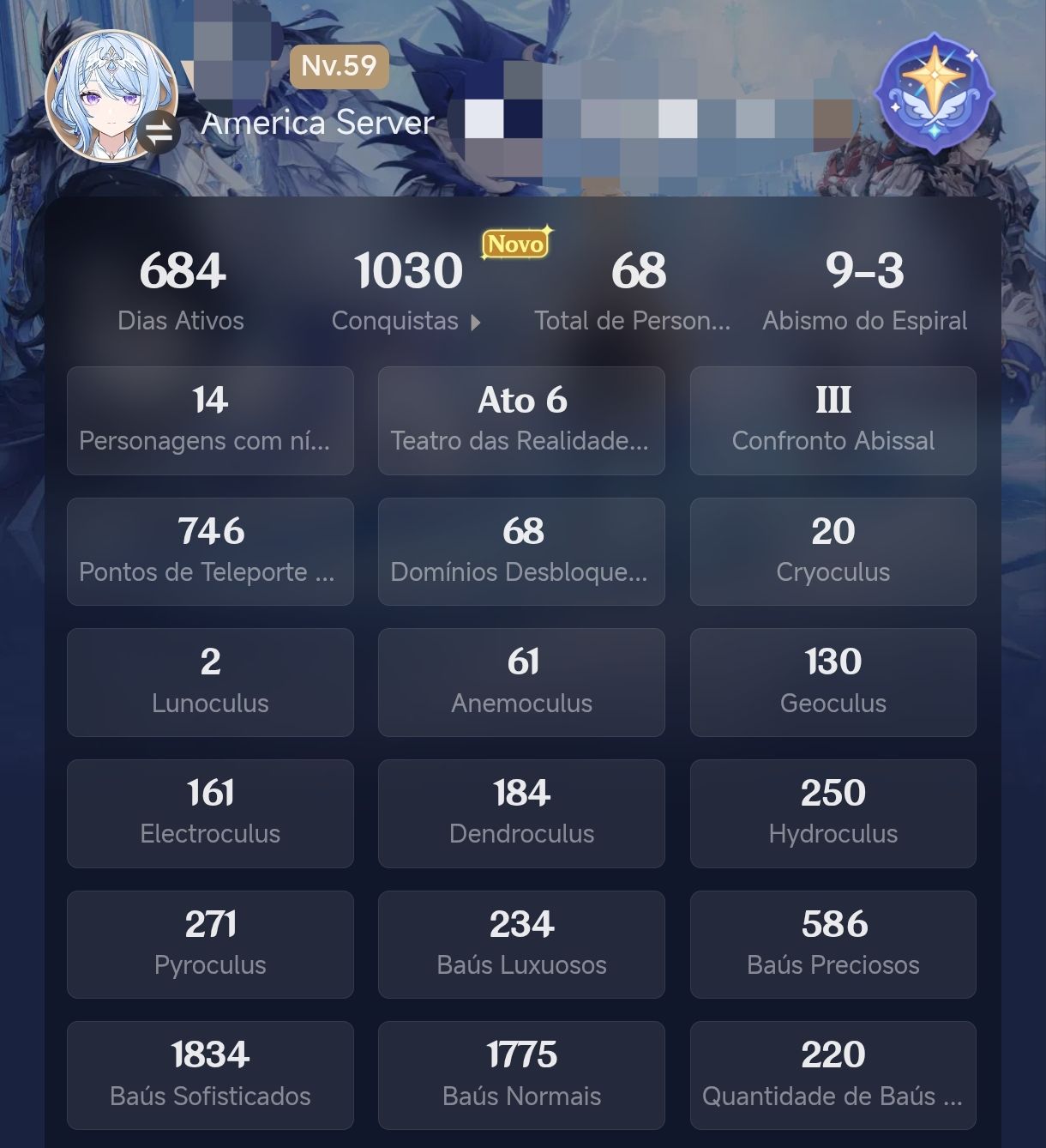 CONTA GENSHIN IMPACT AR59 | FURINA R1 + NEUVILLETE R1 + RAIDEN R1 + NAHIDA C1