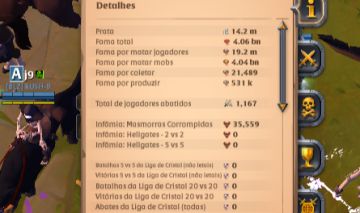 Conta Albion Online END GAME 4B de fama, 289M Fama amarela + Mamute MP