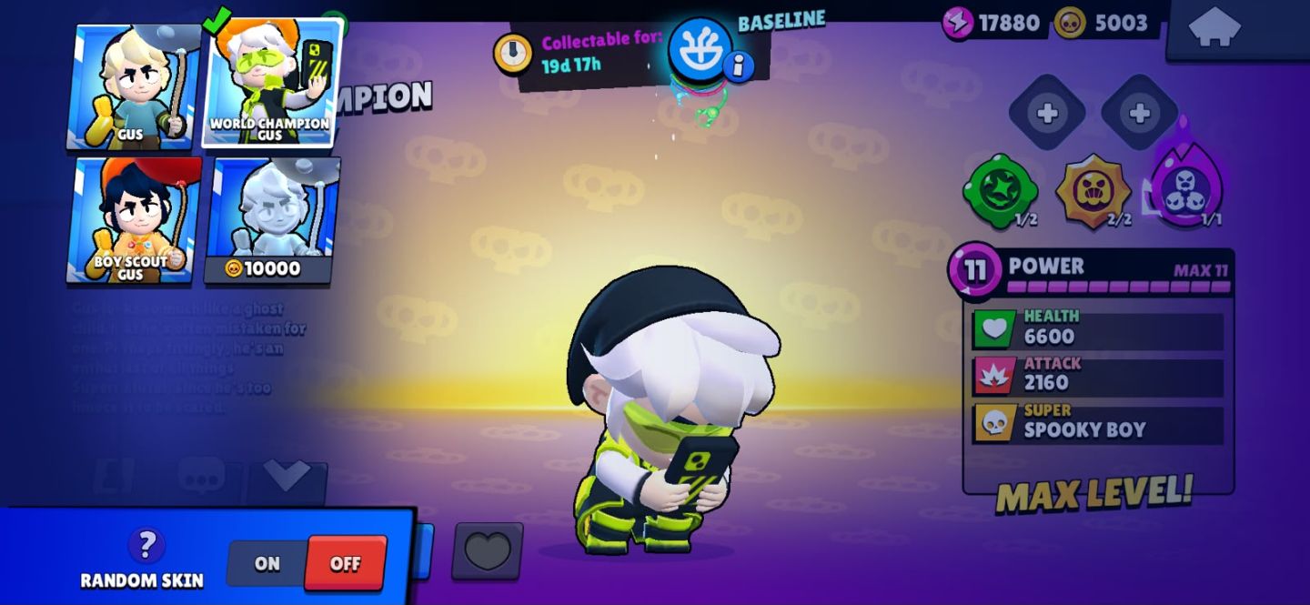Conta de brawl stars com shelly estelar/Rico old/barley mago/papai mike