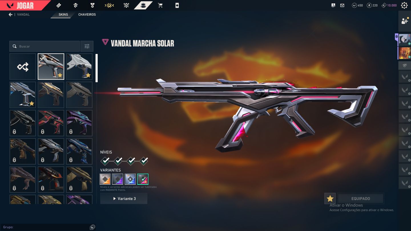 Conta smurf com bastante skins ascedent 3
