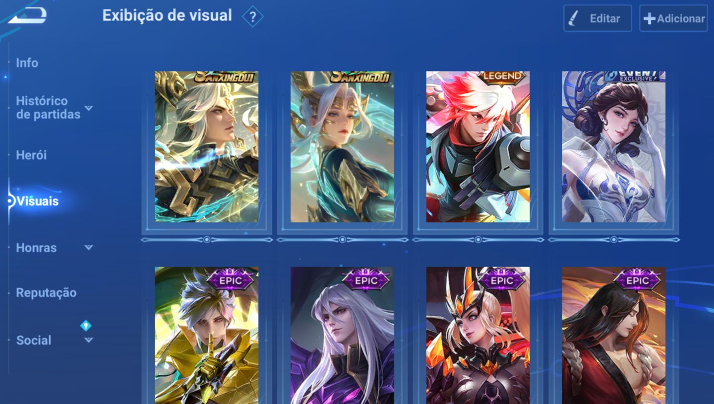 Conta honor of kings nobreza 7