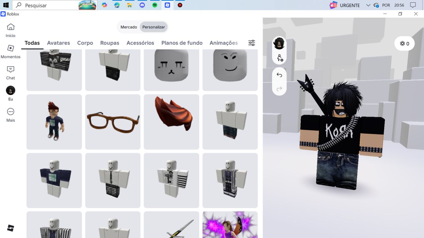 CONTA ROBLOX COM SKIN