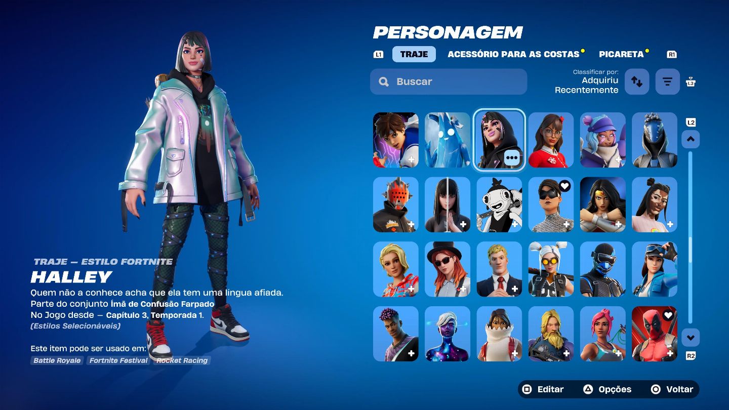 Conta do passe de batalha temporada 2 a 10 e skin Lara croft