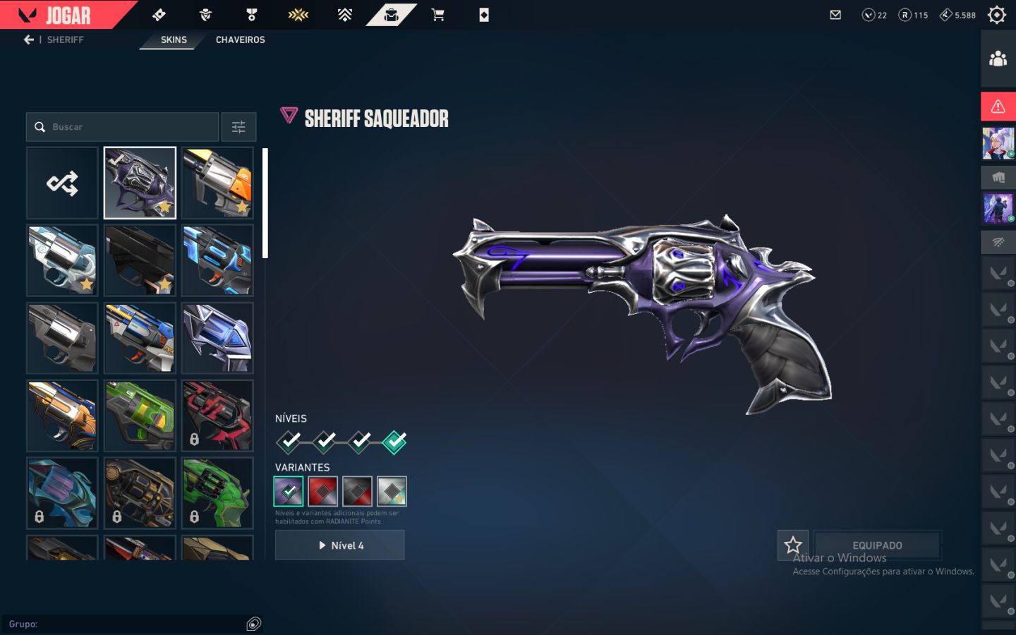 Conta valorant com skin champions 24
