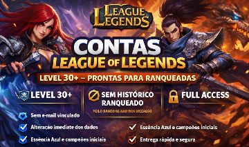 CONTA RANKED 30+ LOL